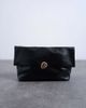 Topshop Topshop Gaia folded clutch bag with hardware in black - 3