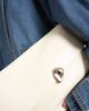 Topshop Topshop Gaia folded clutch purse with hardware detail in off white-Yellow - 4