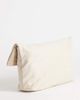 Topshop Topshop Gaia oversized suedette clutch bag with hardware in beige-Neutral - 4