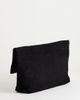 Topshop Topshop Gaia oversized suedette clutch purse with hardware in black - 4