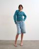 Topshop Topshop gather yoke seam long sleeve top blue stripe-Yellow - 2