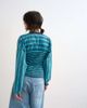 Topshop Topshop gather yoke seam long sleeve top blue stripe-Yellow - 4