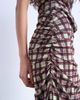 Topshop Topshop gathered detail mesh maxi skirt in plaid-Brown - 2