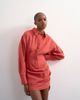Topshop Topshop gathered skirt mini shirt dress in rust-pink - 1