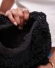 Topshop Topshop Gea floral raffia grab bag in black - 3