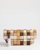 Topshop Topshop George oversized clutch bag in neutral weave mix - 2