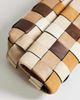 Topshop Topshop George oversized clutch bag in neutral weave mix - 3