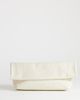 Topshop Topshop George oversized textured clutch bag in off white - 1