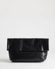 Topshop Topshop George weave oversized clutch bag in black - 1
