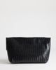 Topshop Topshop George weave oversized clutch bag in black - 4