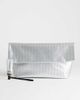 Topshop Topshop George weave oversized clutch bag in silver - 2