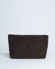Topshop Topshop Georgia folded borg clutch grab bag in chocolate-Brown - 3