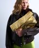 Topshop Topshop Georgia folded clutch grab bag in gold - 1