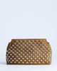 Topshop Topshop Gideon studded clutch purse in tan-Brown - 1