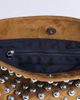 Topshop Topshop Gideon studded clutch purse in tan-Brown - 3