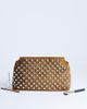 Topshop Topshop Gideon studded clutch purse in tan-Brown - 4