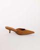 Topshop Topshop Gigi kitten heel court shoe in chestnut faux suede-Brown - 1