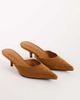 Topshop Topshop Gigi kitten heel court shoe in chestnut faux suede-Brown - 2