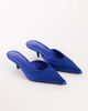 Topshop Topshop Gigi kitten heel court shoe in cobalt satin-Blue - 2