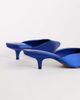 Topshop Topshop Gigi kitten heel court shoe in cobalt satin-Blue - 4
