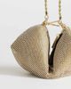 Topshop Topshop Ginny small rhinestone clutch purse in gold - 3