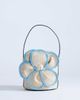 Topshop Topshop Gino medium straw flower grab bag in light blue - 1