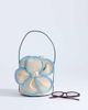 Topshop Topshop Gino medium straw flower grab bag in light blue - 2
