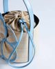 Topshop Topshop Gino medium straw flower grab bag in light blue - 3