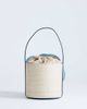 Topshop Topshop Gino medium straw flower grab bag in light blue - 4