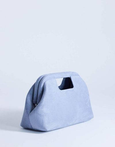 Topshop Topshop Gordan clutch with handle in blue