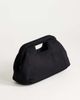Topshop Topshop Gordan medium suedette clutch with handle in black - 3