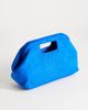 Topshop Topshop Gordan medium suedette clutch with handle in cobalt-Blue - 3