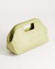 Topshop Topshop Gordan medium suedette clutch with handle in olive-Green - 3