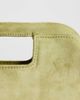 Topshop Topshop Gordan medium suedette clutch with handle in olive-Green - 4