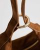 Topshop Topshop Grace small faux suede scoop grab bag in tan-Brown - 2