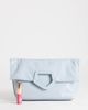Topshop Topshop Gregry folded oversized clutch bag in blue croc - 2