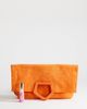Topshop Topshop Gregry oversized folded clutch purse in orange suedette - 2