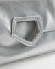 Topshop Topshop Gregry oversized folded clutch purse in silver - 3