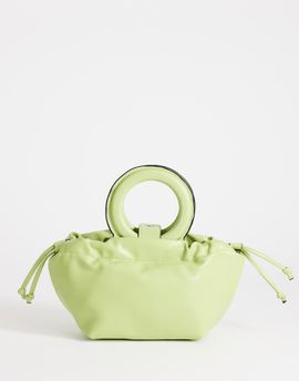 Topshop Topshop Grette grab bag in lime-Green