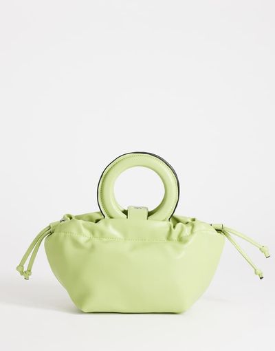 Topshop Topshop Grette grab bag in lime-Green