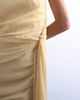 Topshop Topshop grown-on shoulder chiffon mini dress with sash in textured buttermilk-Yellow - 3