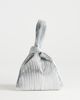 Topshop Topshop Gwyn ribbed grab bag in silver - 1