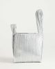 Topshop Topshop Gwyn ribbed grab bag in silver - 4