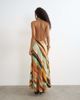 Topshop Topshop halter backless maxi dress in abstract stripe-No color - 3