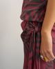 Topshop Topshop halter neck dropped waist tie detail maxi dress in burgundy zebra print-Multi - 4