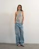 Topshop Topshop halter neck scarf detail top in blue stripes - 4