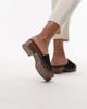 Topshop Topshop Hamilton suede clogs with studs in black-Purple - 2