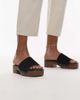 Topshop Topshop Hamilton suede clogs with studs in black-Purple - 4