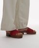 Topshop Topshop Hamilton suede clogs with studs in red - 1