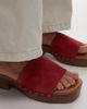 Topshop Topshop Hamilton suede clogs with studs in red - 3